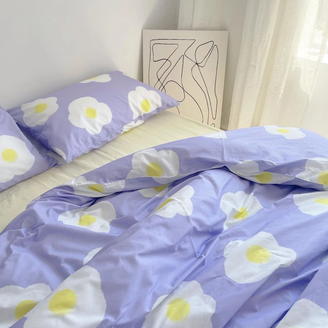 Juwas Flowers Lavender Beddings Sheet Set NEW ARRIVAL 8 Juwas Flowers Lavender Beddings Sheet Set NEW ARRIVAL