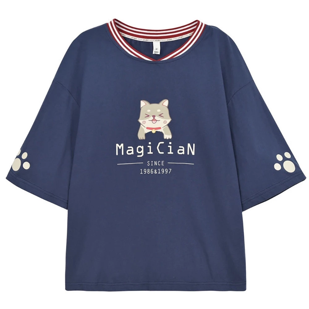 Juwas Kawaii Dog “Magician” Printed Tees 8 Juwas Kawaii Dog “Magician” Printed Tees