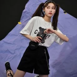 Juwas Punk Creepy Black N White T-Shirt 16 Juwas Punk Creepy Black N White T-Shirt