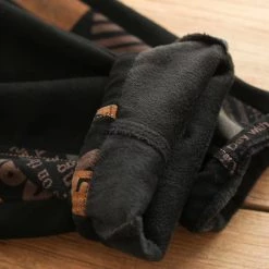 Juwas Letters Print Elastic Waist Harem Pants