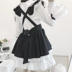 Juwas CLOTHING Lolita Maid Girl Ruffle Collar Mini Dress 12 Juwas CLOTHING Lolita Maid Girl Ruffle Collar Mini Dress