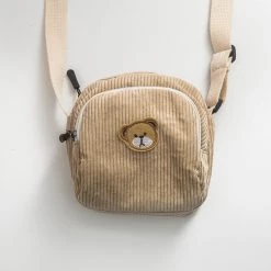 Juwas Cute Mini Bear Embroidered Sling Bag