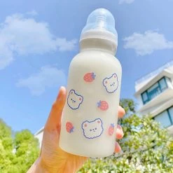 Juwas Strawberry Bear Printed Baby Juice Bottle NEW ARRIVAL