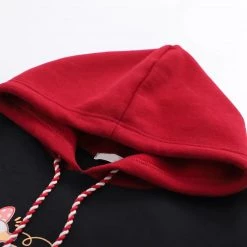 Juwas Funny Letter Print Warm Hoodie CLOTHING