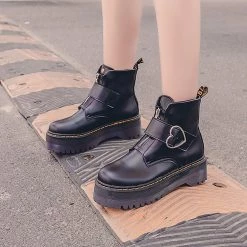 Juwas Sweet Heart High Platform Ankle Boots NEW ARRIVAL