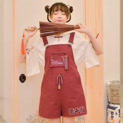 Juwas NEW ARRIVAL Kawaii Japanese Red Jumper Shorts