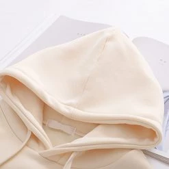 Juwas Cute Bunny Embroidery Warm Hoodie CLOTHING