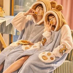 Juwas Kawaii Mouse Paws Hooded Sleepwear Pajama