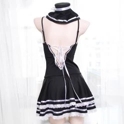 Juwas Sexy Lolita Black And White Maid Cosplay Lingerie Dress CLOTHING