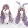 Juwas Purple Fairy Ombre Bangs Long Wig NEW ARRIVAL