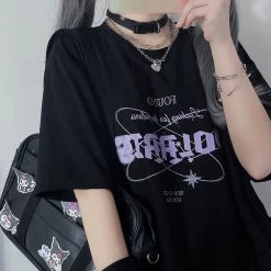 Juwas Letters Print Loose Summer T-shirt NEW ARRIVAL