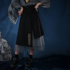 Juwas Kawaii Messenger Polo Shirt And Single Suspender Skirt NEW ARRIVAL