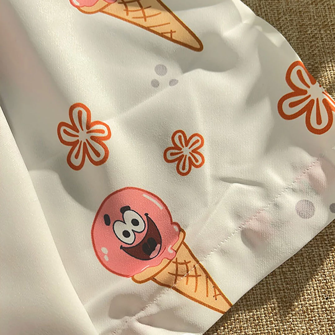 Juwas Ice Cream Print Loose Polo Top NEW ARRIVAL 8 Juwas Ice Cream Print Loose Polo Top NEW ARRIVAL