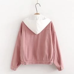 Juwas Bear Doll Pocket Denim Jacket