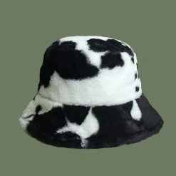 Juwas Cow Pattern Bucket Hat CLOTHING