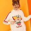Juwas CLOTHING Adorable Holiday Clown Fake Collared Sweater