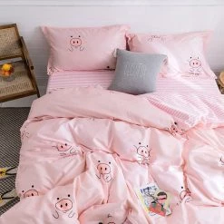 Juwas Cute Piggy Pink Beddings Set NEW ARRIVAL