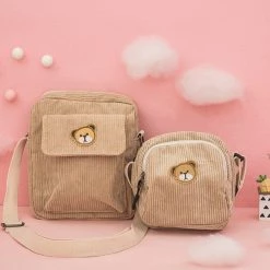 Juwas Cute Mini Bear Embroidered Sling Bag