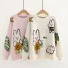 Juwas Bunny Pineapple Print Sweatshirt CLOTHING