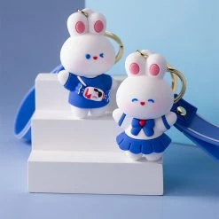 Juwas Sweet Candy White Rabbit Keychain NEW ARRIVAL