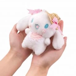 Juwas Adorable White Bunny Summer Hat Keychain