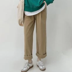 Juwas Pure Color Straight-Leg Pants NEW ARRIVAL