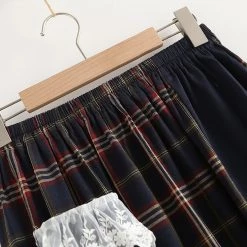 Juwas CLOTHING Vintage Elastic Waist Skirt