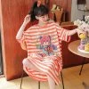 Juwas Bear Embroidery Stripe Loose Cotton Pajamas NEW ARRIVAL 1 Juwas Bear Embroidery Stripe Loose Cotton Pajamas NEW ARRIVAL