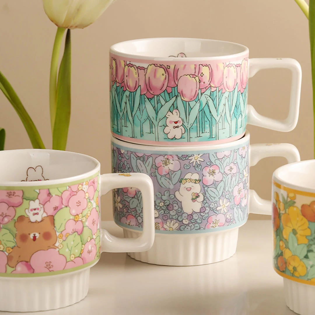 Juwas NEW ARRIVAL Cute Floral Ceramic Mug 5 Juwas NEW ARRIVAL Cute Floral Ceramic Mug