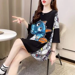 Juwas NEW ARRIVAL Cartoon Dinosaur Loose T-shirt 13 Juwas NEW ARRIVAL Cartoon Dinosaur Loose T-shirt