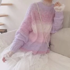 Juwas Pastel Oversize Knitted Sweater