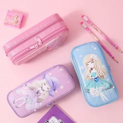 Juwas Happy Girl Printed Pencil Case Pouch NEW ARRIVAL