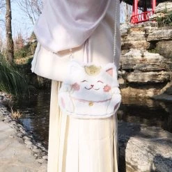Juwas Lucky Cat Plush Crossbody Bag