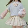 Juwas Kawaii JK Uniform Pleated Plaid Mini School Skirt