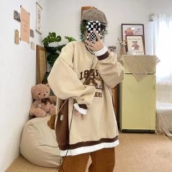 Juwas Sweet Playful Bears Oversized Sweatshirt NEW ARRIVAL