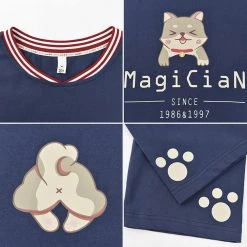 Juwas Kawaii Dog “Magician” Printed Tees 12 Juwas Kawaii Dog “Magician” Printed Tees