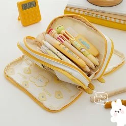 Juwas Rabbit Print Large Capacity Pencil Case NEW ARRIVAL