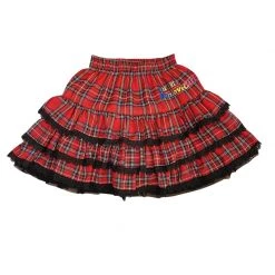 Juwas NEW ARRIVAL Harajuku Red Plaid Skirt Socks Set