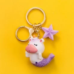 Juwas Cute Mermaid Starfish Keychain NEW ARRIVAL