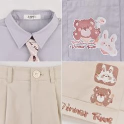 Juwas Bunny N’ Bear Polo And Khaki Shorts