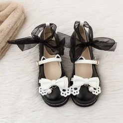 Juwas Lolita Girl Cat Paw Uniform Shoes