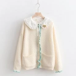 Juwas Lazy Ruffles Loose Knitted Sweater