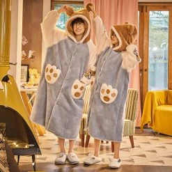 Juwas Kawaii Mouse Paws Hooded Sleepwear Pajama