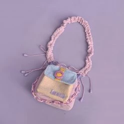 Juwas HOME&LIFESTYLE Purple Corduroy Shoulder Bag