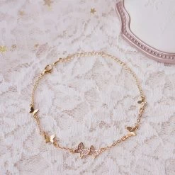 Juwas Chic Butterflies Golden Chain Bracelet NEW ARRIVAL