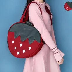 Juwas Red Strawberry Casual Shoulder Bag HOME&LIFESTYLE