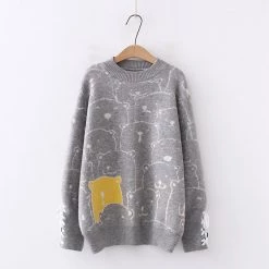 Juwas NEW ARRIVAL Cute Bears Loose Sweater