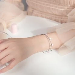 Juwas NEW ARRIVAL Lovely Hearts Silver Wrap Bracelet