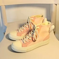 Juwas Bunny Ears Thigh High Cut Sneakers