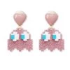 Juwas Pixel Ghost Silver Earrings NEW ARRIVAL